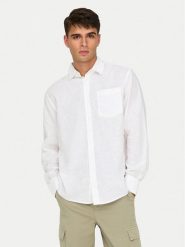Only & Sons Koszula Caiden 22031804 Biały Regular Fit. Białe koszule Only & Sons, m, bez wzorów, z bawełny, bez kołnierzyka, bez ramiączek. Za 159.99 zł.