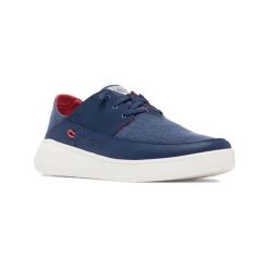 Buty letnie męskie Columbia Boatside Relaxed Pfg. Niebieskie buty trekkingowe Columbia, na lato, bez wzorów, bez zapięcia. W wyprzedaży za 305.10 zł.