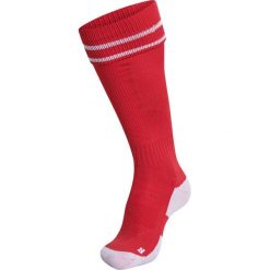 Getry piłkarskie dla dorosłych Hummel Element Football Sock. Białe legginsy długie sportowe Hummel, bez wzorów, do piłki nożnej. Za 83.50 zł.