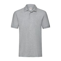 Męska Koszulka Polo Z Bawełny Premium. Szare koszulki polo Fruit of the Loom, m, bez wzorów, z bawełny, bez kołnierzyka, bez ramiączek. Za 82.99 zł.