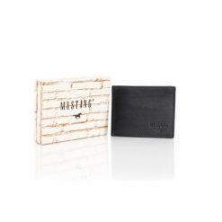 MUSTANG UDINE WALLET MĘSKI SKÓRZANY PORTFEL PREMIUM POJEMNY NA KARTY SKÓRA BLACK 06.101900. Czarne portfele Mustang, bez wzorów, ze skóry. Za 159.99 zł.