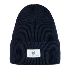 Czapka Z Dzianiny Dla Dorosłych Unisex Drisk. Niebieskie czapki zimowe Buff, bez wzorów, z dzianiny. Za 205.99 zł.