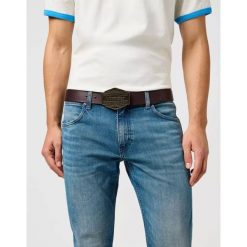 MESKI PASEK WRANGLER BIG BUCKLE BELT BROWN 112365273. Brązowe paski Wrangler, bez wzorów. Za 119.99 zł.