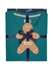 Happy Shorts Piżama w kolorze granatowo-morskim rozmiar: XXL. Niebieskie piżamy Happy Shorts, xxl, bez wzorów, z bawełny, bez ramiączek. Za 78.66 zł.