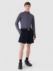 4F Spodenki casual męskie - czarne S. Czarne krótkie spodenki sportowe 4F, l, bez wzorów, z dresówki. Za 129.99 zł.