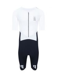 Kombinezon Triathlonowy Męski Quest Black White Premium. Białe odzież kompresyjna Quest, l, bez wzorów, z dzianiny, do biegania. Za 1,100.00 zł.