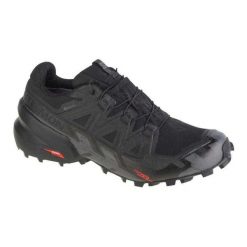 Buty Męskie Bieganie Speedcross 6 GTX. Czarne buty turystyczne Salomon, bez wzorów, bez zapięcia, do biegania. Za 872.99 zł.