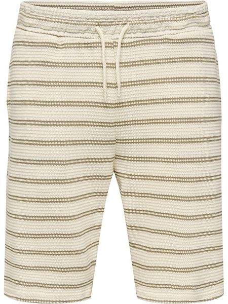 ONLY & SONS Szorty dresowe "Ian" w kolorze beżowo-kremowym rozmiar: S. Brązowe krótkie spodenki sportowe Only & Sons, s, bez wzorów, z bawełny. Za 65.38 zł.