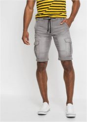 Bermudy dżinsowe ze stretchem Regular Fit. Szare jeansy bonprix, m. Za 144.99 zł.