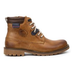 Mario Pala Buty zimowe 754 brązowe. Brązowe botki sznurowane na zimę, bez wzorów, z materiału, bez obcasa, bez zapięcia. Za 499.18 zł.