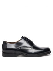 Calvin Klein Półbuty HM0HM01831 Czarny. Czarne eleganckie półbuty CALVIN KLEIN, bez wzorów, z lakierowanej skóry, bez obcasa, bez zapięcia. Za 539.99 zł.