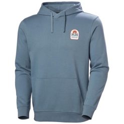 Bluza z kapturem Helly Hansen Massif Graphic. Niebieskie bluzy z kapturem Helly Hansen, s, bez wzorów, z bawełny, z kapturem. Za 392.00 zł.