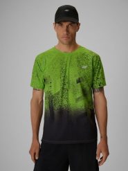 4F Koszulka do biegania szybkoschnąca męska - zielona M. Zielone t-shirty 4F, m, bez wzorów, z dzianiny, bez kołnierzyka, bez ramiączek. Za 129.99 zł.