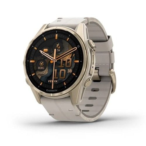 Garmin Fenix 8 43mm AMOLED Sapphire Tytan Soft Gold ze skórzanym paskiem Limestone. Niebieskie zegarki sportowe GARMIN. Za 4,978.99 zł.