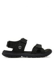 Timberland Sandały Governor's Island 3 Strap TB0A1QYZ001 Czarny. Czarne sandały Timberland, z nubiku, bez zapięcia. Za 329.99 zł.