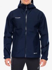 Kurtka w góry Mammut Crater Light HS Hooded Jacket. Niebieskie kurtki Mammut, l, bez wzorów, z gore-texu, bez kaptura. Za 1,374.99 zł.