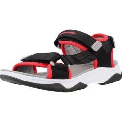 Sandały SKECHERS 407013L Czarny. Czarne sandały Skechers, z tkaniny, bez zapięcia. Za 170.99 zł.
