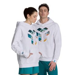 Bluza Arena Planet Water Hooded Sweat z kapturem. Białe bluzy Arena, m, bez wzorów, z bawełny, z kapturem. Za 259.99 zł.
