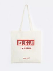 Torba bawełniana kalisz 102. Białe torby na ramię BIG STAR, z aplikacjami, z bawełny, na ramię, z nadrukiem, bez dodatków. Za 4.99 zł.