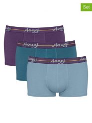 Sloggi Bokserki (3 pary) "Start" rozmiar: S. Niebieskie bokserki Sloggi, s, bez wzorów. Za 48.45 zł.