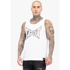 Tank top Tapout Tipton. Białe bezrękawniki TAPOUT, bez wzorów, bez kołnierzyka, bez ramiączek. Za 121.00 zł.