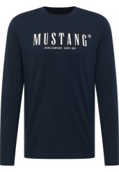 MĘSKA KOSZULKA Longsleeve MUSTANG Asheville Dark Sapphire 1016288 4136. Niebieskie bluzki z długim rękawem Mustang, m, bez wzorów, bez kołnierzyka, bez ramiączek. Za 129.99 zł.