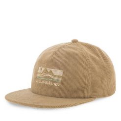 Czapka z daszkiem Quiksilver. Brązowe czapki z daszkiem Quiksilver, bez wzorów. Za 149.99 zł.