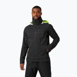 Kurtka żeglarska męska Helly Hansen HP Foil Shell. Czarne kurtki Helly Hansen, m, bez wzorów, bez kaptura. Za 839.99 zł.