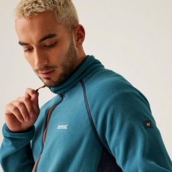 Kurtka trekkingowa męska Regatta Moutdale softshell. Niebieskie kurtki Regatta, m, bez wzorów, z elastanu, bez kaptura. Za 99.99 zł.