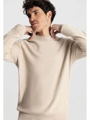 DSTREZZED Sweter w kolorze kremowym rozmiar: L. Brązowe swetry nierozpinane Dstrezzed, l, bez wzorów, bez kołnierzyka, bez ramiączek. Za 185.76 zł.