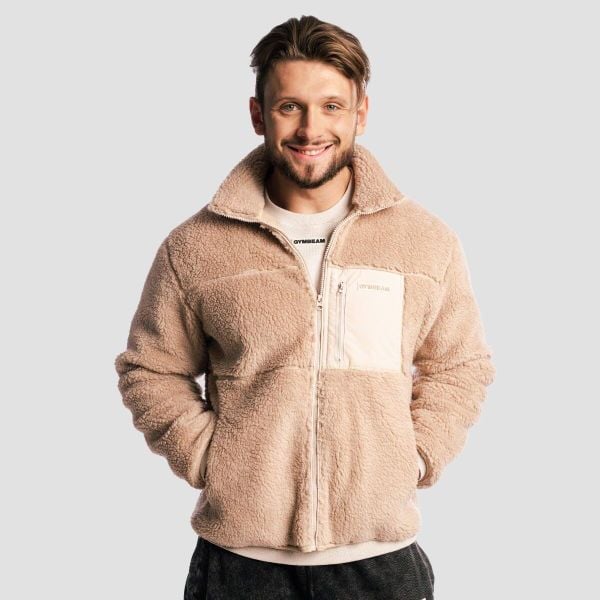 Kurtka męska fitness z zamkiem oversize Sherpa Canyon. Kurtki GYMBEAM, m, bez wzorów, z materiału, bez kaptura. Za 195.90 zł.
