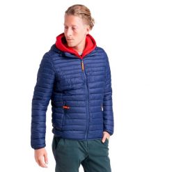 Męska kurtka Leone z kapturem i zamkiem Basic. Niebieskie kurtki LEONE 1947 APPAREL, l, bez wzorów, z tkaniny, z kapturem. W wyprzedaży za 279.50 zł.