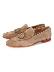 MELVIN & HAMILTON Skórzane mokasyny "Clive 20" w kolorze beżowym rozmiar: 42. Brązowe botki sznurowane Melvin & Hamilton, bez wzorów, bez obcasa, bez zapięcia. Za 434.99 zł.