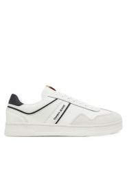 Tommy Jeans Sneakersy The Greenwich Leather EM0EM01571 Biały. Białe buty sportowe casual Tommy Jeans, bez wzorów, z jeansu, bez zapięcia. Za 249.99 zł.