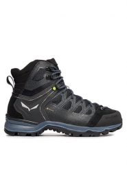 Salewa Trekkingi Ms Mnt Trainer Lite Mid Gtx GORE-TEX 61359-0971 Czarny. Czarne botki sznurowane Salewa, bez wzorów, z gore-texu, bez obcasa, bez zapięcia. Za 844.99 zł.