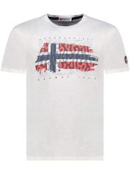 Geographical Norway Koszulka "Jopograph" w kolorze białym rozmiar: 3XL. Białe bezrękawniki Geographical Norway, xl, bez wzorów, z bawełny, bez kołnierzyka, bez ramiączek. Za 70.74 zł.