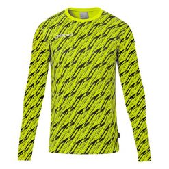 Koszulka bramkarska z długim rękawem Uhlsport Progressive. Czarne bluzki z długim rękawem Uhlsport, bez wzorów, bez kołnierzyka, bez ramiączek. Za 177.50 zł.