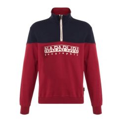 Bluza męska Napapijri B-Saturnia HZ. Czerwone bluzy Napapijri, m, bez wzorów, bez kaptura. Za 579.99 zł.
