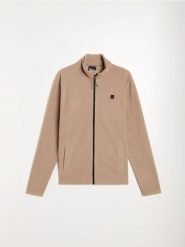 Sportowa bluza rozpinana ze stójką SNSY PERFORMANCE - beżowy. Brązowe bluzy bez kaptura Sinsay, l, bez wzorów, bez kaptura. Za 59.99 zł.