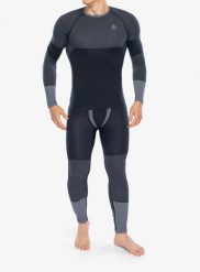 Bielizna termoaktywna Odlo Fundamentals Performance Warm Set Long. Niebieskia bielizna termoaktywna ODLO, l, bez wzorów, z materiału, bez ramiączek, narciarskie. Za 311.29 zł.