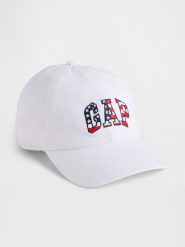 GAP Czapka w kolorze białym rozmiar: onesize. Białe czapki z daszkiem GAP, bez wzorów, z bawełny. Za 87.81 zł.