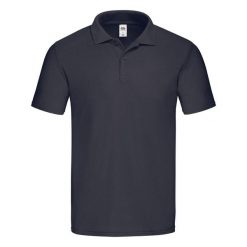 Męska Oryginalna Koszulka Polo. Niebieskie koszulki polo sportowe Fruit of the Loom, m, bez wzorów, bez kołnierzyka, bez ramiączek. Za 46.99 zł.