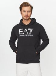 EA7 Emporio Armani Bluza 6RPM17 PJSLZ 1200 Czarny Regular Fit. Czarne bluzy EA7 Emporio Armani, l, bez wzorów, z bawełny, bez kaptura. Za 339.99 zł.
