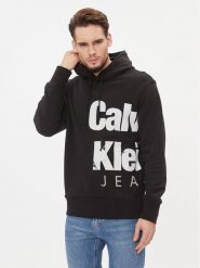 Calvin Klein Jeans Bluza J30J324108 Czarny Regular Fit. Czarne bluzy Calvin Klein Jeans, m, bez wzorów, z bawełny, bez kaptura. Za 359.99 zł.