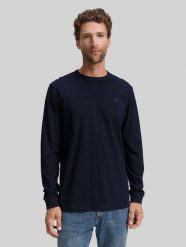 Męski Longsleeve Tom Tailor Basic Sky Captain Blue 1048902 10668. Niebieskie bluzki z długim rękawem Tom Tailor, m, bez wzorów, bez kołnierzyka, bez ramiączek. Za 69.99 zł.