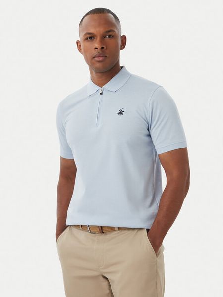 Beverly Hills Polo Club Polo M2734 Niebieski jasny Regular Fit. Niebieskie koszulki polo Beverly Hills Polo Club, m, bez wzorów, z bawełny, bez kołnierzyka, bez ramiączek. Za 211.99 zł.