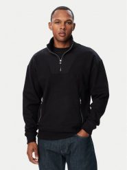 HUGO Bluza Derenzip Half Zip 50568234 Czarny Regular Fit. Czarne bluzy Hugo, m, bez wzorów, bez kaptura. Za 629.99 zł.