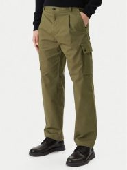 HUGO Spodnie materiałowe Craysen 50553180 Khaki Straight Fit. Brązowe spodnie materiałowe Hugo, m, bez wzorów, z bawełny. Za 332.99 zł.