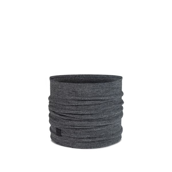 Komin z wełny merino Merino Fleece. Szare szaliki Buff, bez wzorów, z elastanu. Za 137.49 zł.