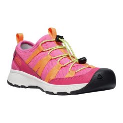 Buty juniorskie KEEN Motozoa Sneaker. Czerwone buty trekkingowe Keen, bez wzorów, bez zapięcia. Za 249.99 zł.